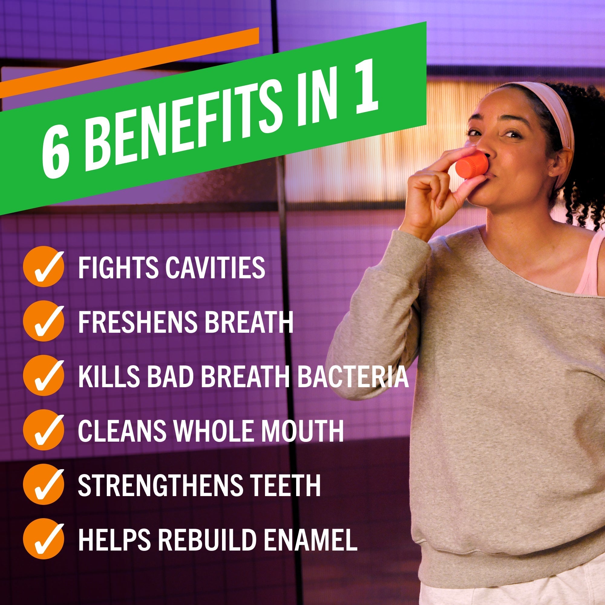 TheraBreath Complete Mouthwash, 6-in-1 Beneﬁts, Alcohol-Free, Revitalizing Mint