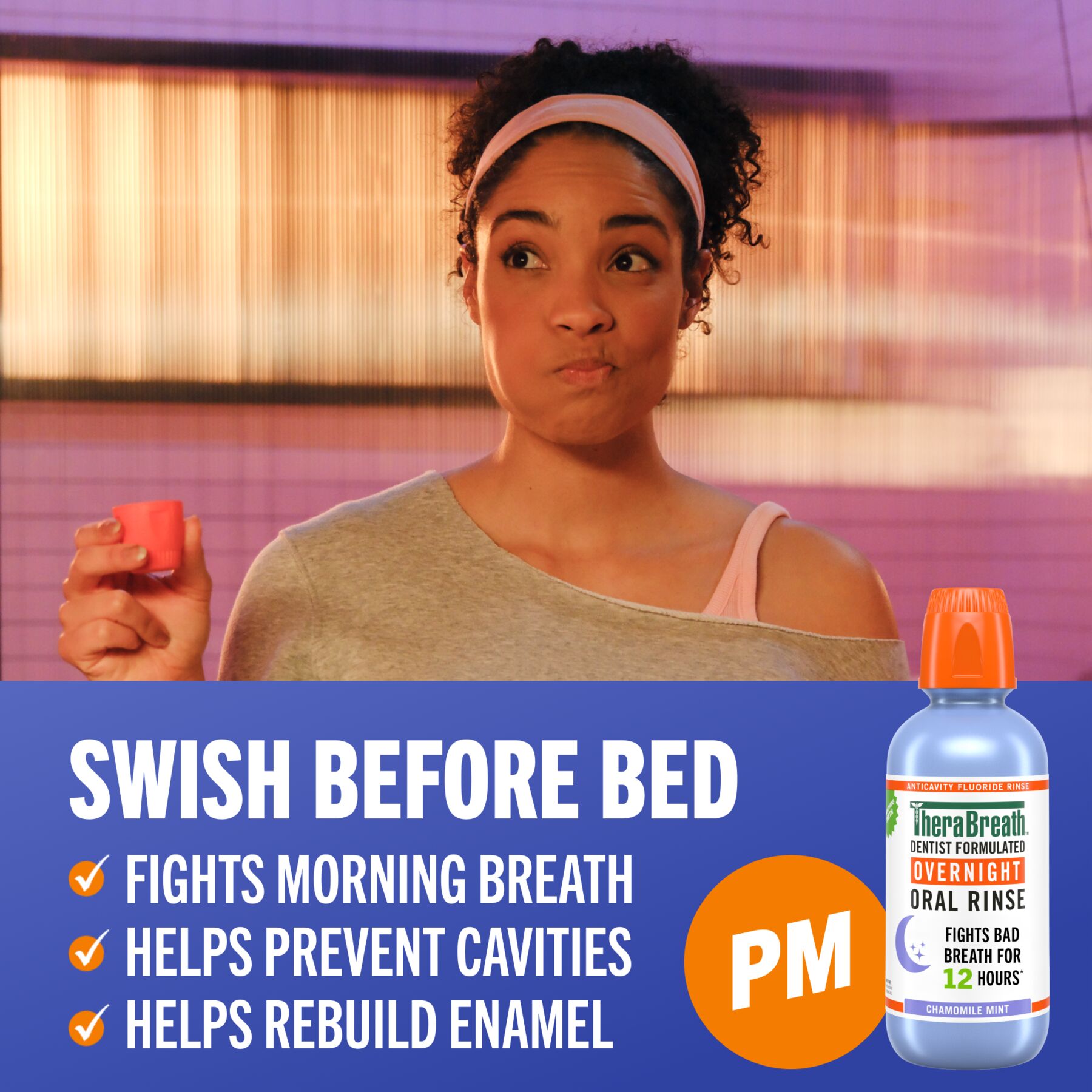 TheraBreath AM + PM Mouthwash Bundle, Morning & Overnight Rinses, 16 fl oz, 2-Pack